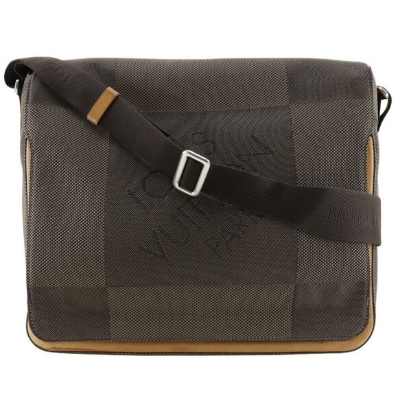 LOUIS VUITTON Messager Shoulder Bag M93030 Tail Brown Damier Jean Canvas mens - Picture 1 of 13